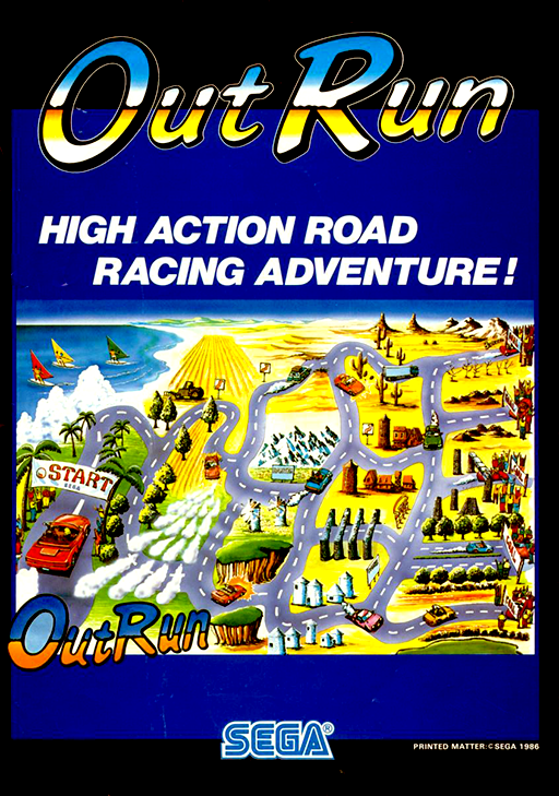 Out Run (deluxe sitdown) Arcade Game Cover